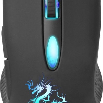 Мышь Defender игровая Sky Dragon GM-090L USB, 6кн, 800/1800/2400/3200 DPI, подсветка, коврик в комплекте, черный (1/40)