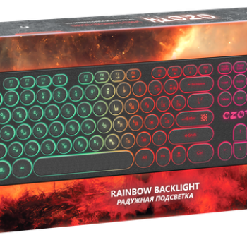 Клавиатура Defender игровая Ozoth GK-106 RU, радужная подсветка, USB, чёрный (1/20)