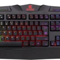Клавиатура Defender игровая Werewolf GK-120DL, RGB подсветка, влагоустойчивая конструкция, металлическое дно, USB черный (1/20)