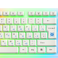 Клавиатура Defender игровая White GK-172 RU радужная подсветка USB белый (1/20)