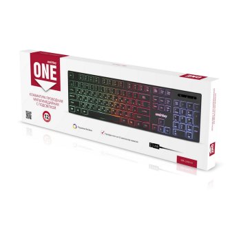 Клавиатура Smartbuy 240 ONE мультимедийная, подсветка, чёрный (1/20)