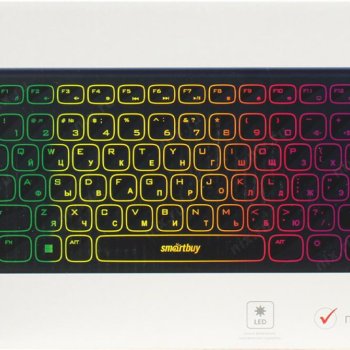 Клавиатура Smartbuy 250 ONE мультимедийная, подсветка, чёрный (1/20)