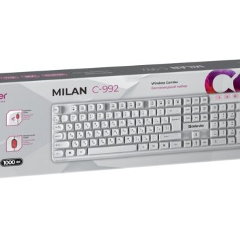 Набор Defender Milan C-992 RU, клавиатура+мышь, белый (1/20)