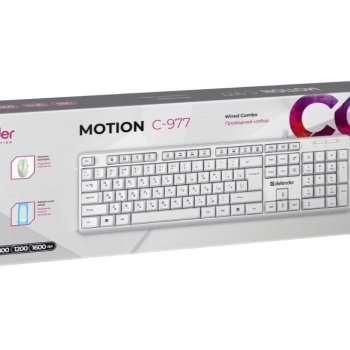 Набор Defender Motion C-977 RU, клавиатура+мышь, белый (1/20)