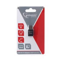 Сетевой адаптер WiFi Gembird 300Мбит, USB, чипсет RTL8192EU, 802.11b/g/n, мини, чёрный (1/250)
