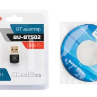 Адаптер USB - Bluetooth 5.0+EDR Buro class 1.5 20м мини черный