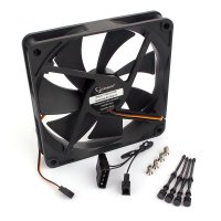 Вентилятор GEMBIRD 140*140*25, гидродинамический подшипник, тихий, 3pin/4pin Molex, провод 40см (1/80)