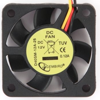 Вентилятор GEMBIRD 40*40*10, втулка, 3 pin, провод 25 см (1/400)