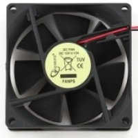 Вентилятор GEMBIRD 80*80*25, втулка, 2 pin, провод 30 см, для блока питания (1/100)