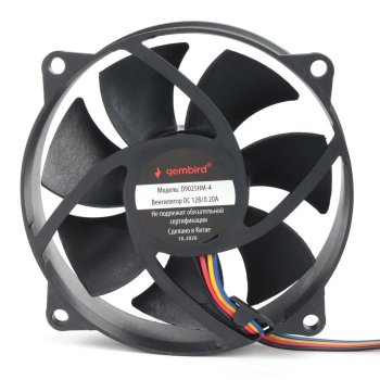 Вентилятор GEMBIRD 90x90x25, гидродинамический подшипник, 4 pin, провод 30 см