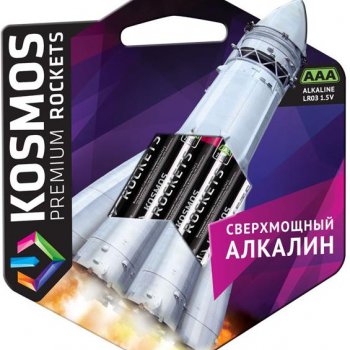 Батарейка LR 3 Космос 4xBL Rockets Premium (48/576)