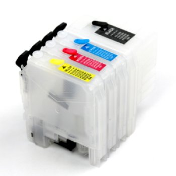 Комплект перезаправляемых картриджей INKO BROTHER LC663/665/667/669 для MFC-J2320, J2370 набор 4 шт. (без чипов)