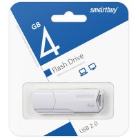 Флэш-диск SmartBuy 4GB Clue белый