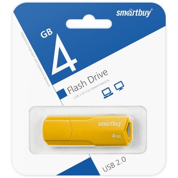 Флэш-диск SmartBuy 4GB Clue жёлтый