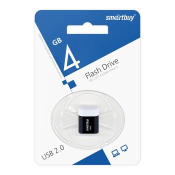Флэш-диск SmartBuy 4GB LARA чёрный