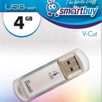 Флэш-диск SmartBuy 4GB V-Cut серебро