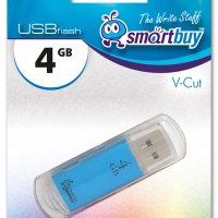 Флэш-диск SmartBuy 4GB V-Cut синий
