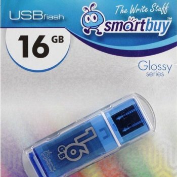 Флэш-диск SmartBuy 16GB Glossy синий
