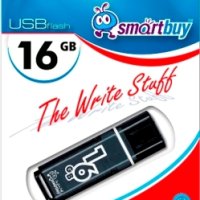 Флэш-диск SmartBuy 16GB Glossy черный