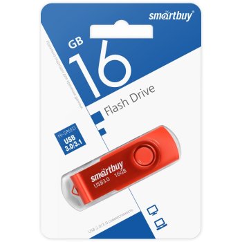 Флэш-диск SmartBuy 16GB USB 3.0 Twist красный