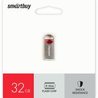 Флэш-диск SmartBuy 32GB MC8 Metal серый/красный