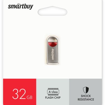 Флэш-диск SmartBuy 32GB MC8 Metal серый/красный