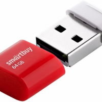 Флэш-диск SmartBuy 64GB LARA красный
