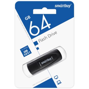 Флэш-диск SmartBuy 64GB USB 3.1 Scout чёрный