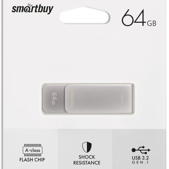 Флэш-диск SmartBuy 64GB USB 3.2 Gen.1 M1 Metal серый