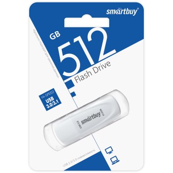 Флэш-диск SmartBuy 512GB USB 3.1 Scout белый