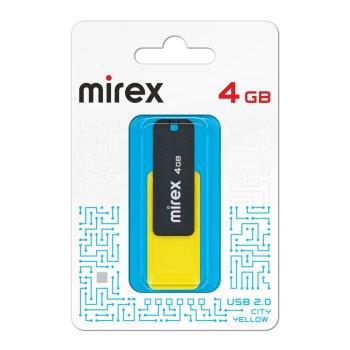 Флэш-диск Mirex 4GB City желтый