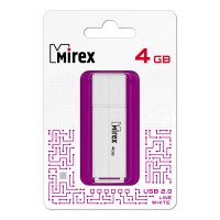 Флэш-диск Mirex 4GB Line белый