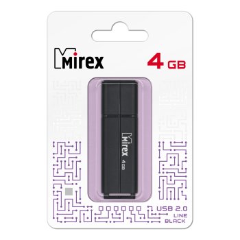 Флэш-диск Mirex 4GB Line чёрный