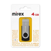Флэш-диск Mirex 4GB Swivel чёрный
