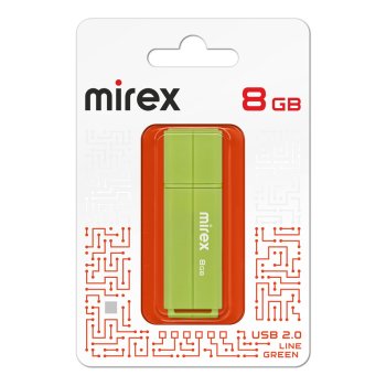 Флэш-диск Mirex 8GB Line зелёный