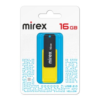 Флэш-диск Mirex 16GB City жёлтый