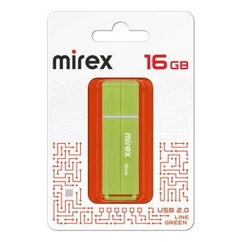 Флэш-диск Mirex 16GB Line зеленый