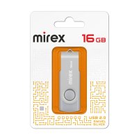 Флэш-диск Mirex 16GB Swivel серебристый