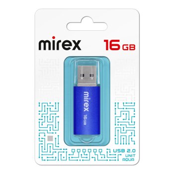 Флэш-диск Mirex 16GB Unit синий, металлический корпус
