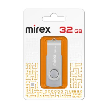 Флэш-диск Mirex 32GB Swivel серебристый
