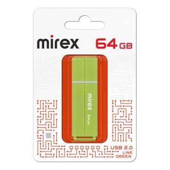 Флэш-диск Mirex 64GB Line зеленый