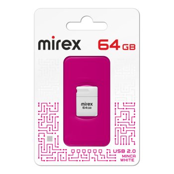 Флэш-диск Mirex 64GB Minca белый
