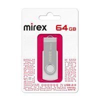 Флэш-диск Mirex 64GB Swivel белый
