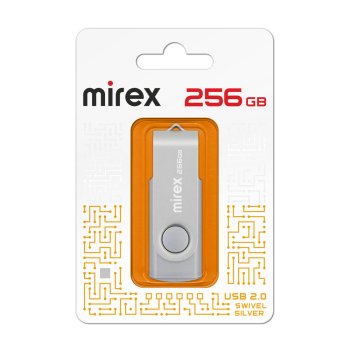 Флэш-диск Mirex 256GB Swivel серебристый
