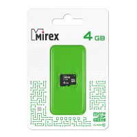 Карта micro-SD Mirex 4GB Class 10 (SDHC) (без адаптера)