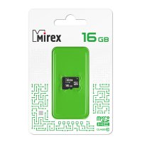 Карта micro-SD Mirex 16GB Class 10 (SDHC) (без адаптера)