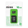 Карта micro-SD Mirex 16GB Class 10 + адаптер (SDHC)