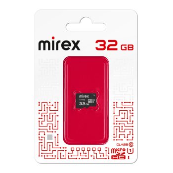 Карта micro-SD Mirex 32GB Class 10 (SDHC) UHS-I (без адаптера)