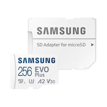 Карта micro-SD Samsung 256GB Class 10 U3 V30 EVO PLUS UHS-I +адаптер (SDXC)