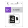 Карта micro-SD SmartBuy 64GB Class10 U1 V10 для видеонаблюдения + адаптер (SDXC)